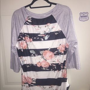 Stretchy 3/4 sleeve shirt